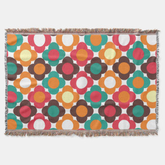Groovy 70s Retro Flower Pattern | Bold Boho Floral Filt