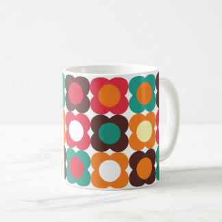 Groovy 70s Retro Flower Pattern | Bold Boho Floral Kaffemugg