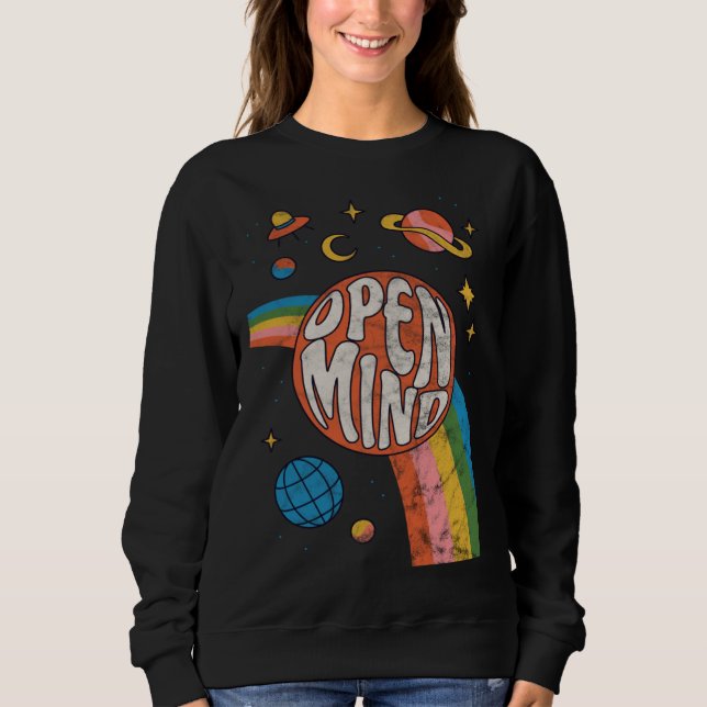 Groovy 70s Retro Hippie Vibes Rainbow T Shirt (Framsida)
