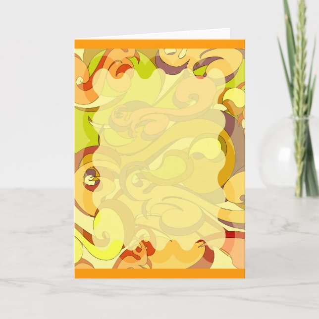 Groovy 70s stationär anteckningskort (Framsida)