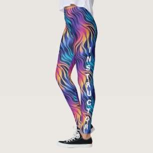 Groovy 90-tals stil multicolor boho leggings