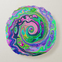 Groovy Abstrakt Aqua och Navy Lava Swirl