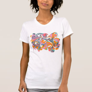 Groovy Abstrakt Colorful Marble Trippy Art T-Shirt