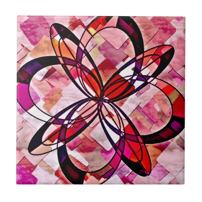 groovy abstrakt design kakelplatta (Framsidan)