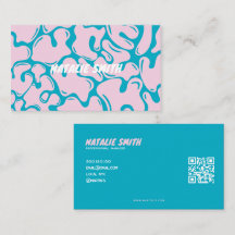 groovy abstrakt estetisk modern visitkort