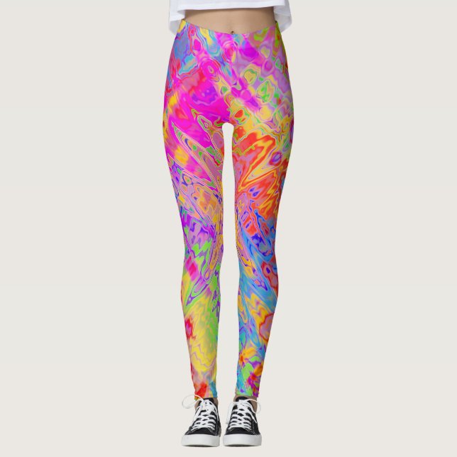 Groovy Abstrakt Leggings (Framsida)