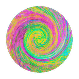 Groovy Abstrakt Lila och Gult Vätska Swirl