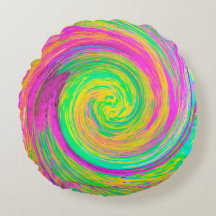 Groovy Abstrakt Lila och Gult Vätska Swirl