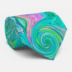 Groovy Abstrakt Retro Aquamarine Swirl Slips