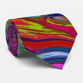 Groovy Abstrakt Retro Magenta Mörk Rainbow Swirl Slips
