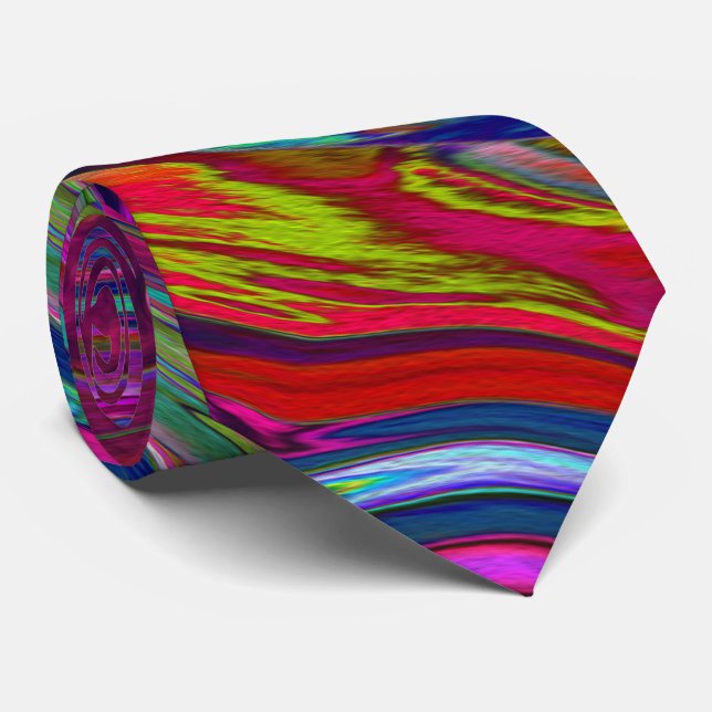 Groovy Abstrakt Retro Magenta Mörk Rainbow Swirl Slips (Rullad)