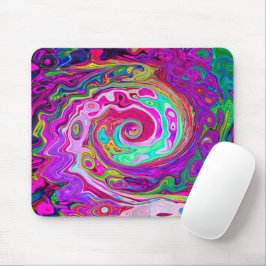 Groovy Abstrakt Retro Magenta Rainbow Swirl Musmatta