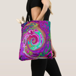 Groovy Abstrakt Retro Magenta Rainbow Swirl Tygkasse