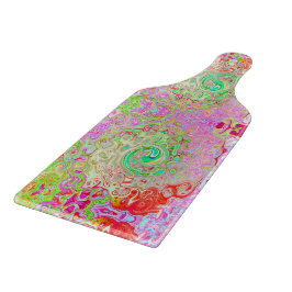 Groovy Abstrakt Retro Pastel Grönt Liquid Swirl