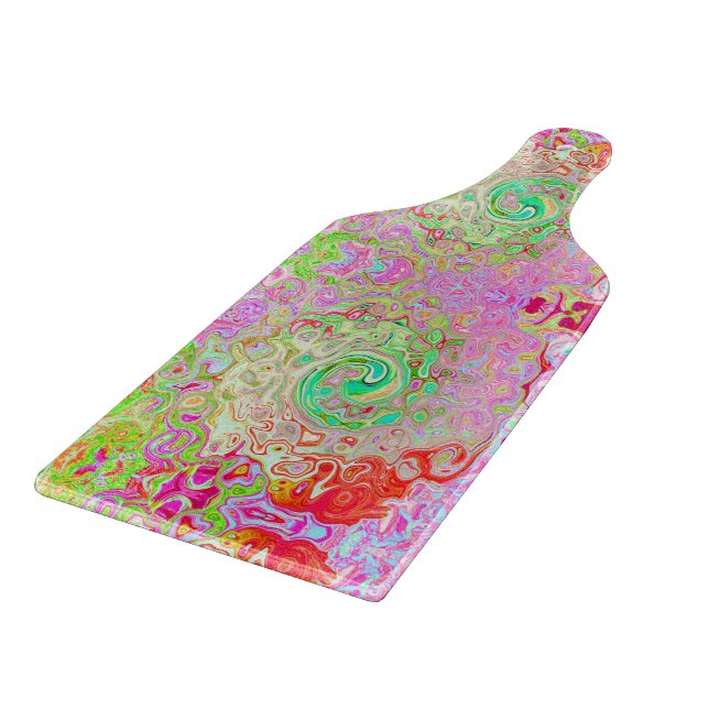 Groovy Abstrakt Retro Pastel Grönt Liquid Swirl (Hörn)