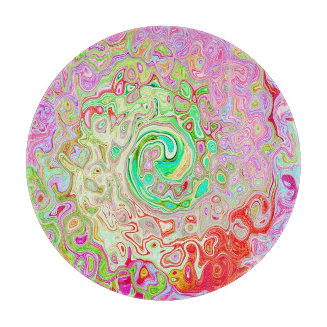 Groovy Abstrakt Retro Pastel Grönt Liquid Swirl (Framsidan)