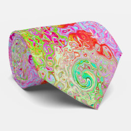 Groovy Abstrakt Retro Pastel Grönt Liquid Swirl Slips