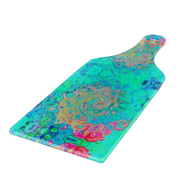 Groovy Abstrakt Retro Rainbow Liquid Swirl (Hörn)