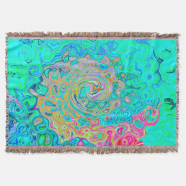 Groovy Abstrakt Retro Rainbow Liquid Swirl Filt