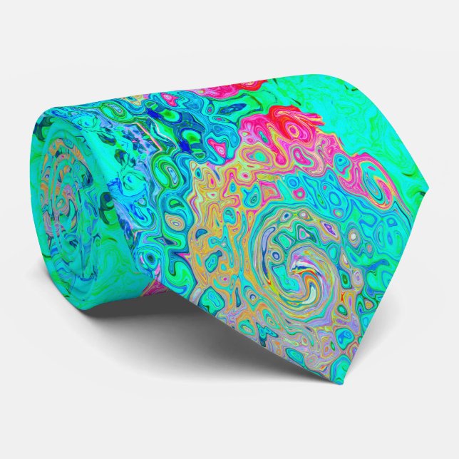 Groovy Abstrakt Retro Rainbow Liquid Swirl Slips (Rullad)