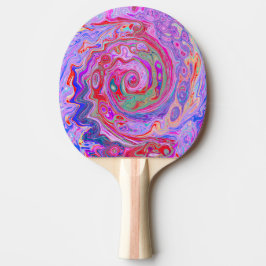 Groovy Abstrakt Retro Red, Lila and Rosa Swirl Pingisracket