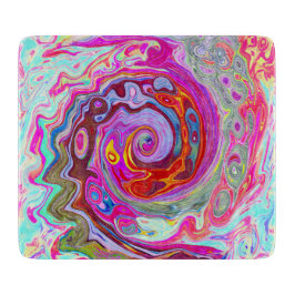 Groovy Abstrakt Retro Shock rosa och Blue Swirl