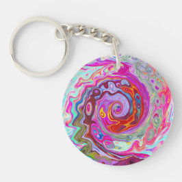 Groovy Abstrakt Retro Shock rosa och Blue Swirl