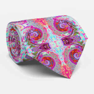 Groovy Abstrakt Retro Shock rosa och Blue Swirl Slips