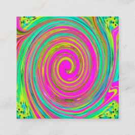 Groovy Abstrakt Rosa och turkos Swirl Rabattkort