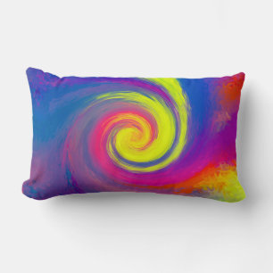 Groovy Abstrakt Spiral Swirl Lumbarkudde