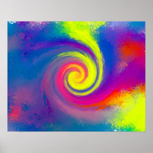 Groovy Abstrakt Spiral Swirl Poster