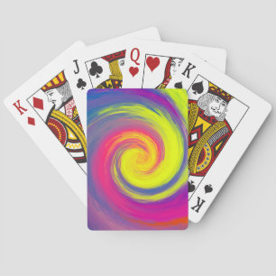 Groovy Abstrakt Spiral Swirl Spelkort