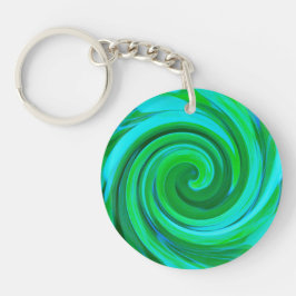 Groovy Abstrakt Turcos Liquid Swirl Painting