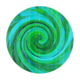 Groovy Abstrakt Turcos Liquid Swirl Painting