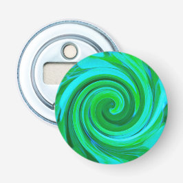 Groovy Abstrakt Turcos Liquid Swirl Painting Flasköppnare