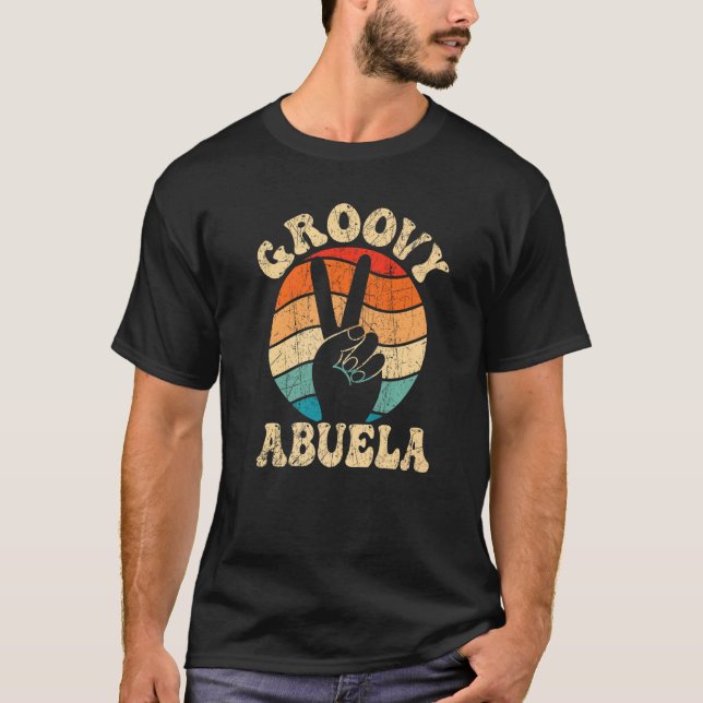 Groovy Abuela 70s Aesthetic Nostalgia 1970's Mexic T Shirt (Framsida)