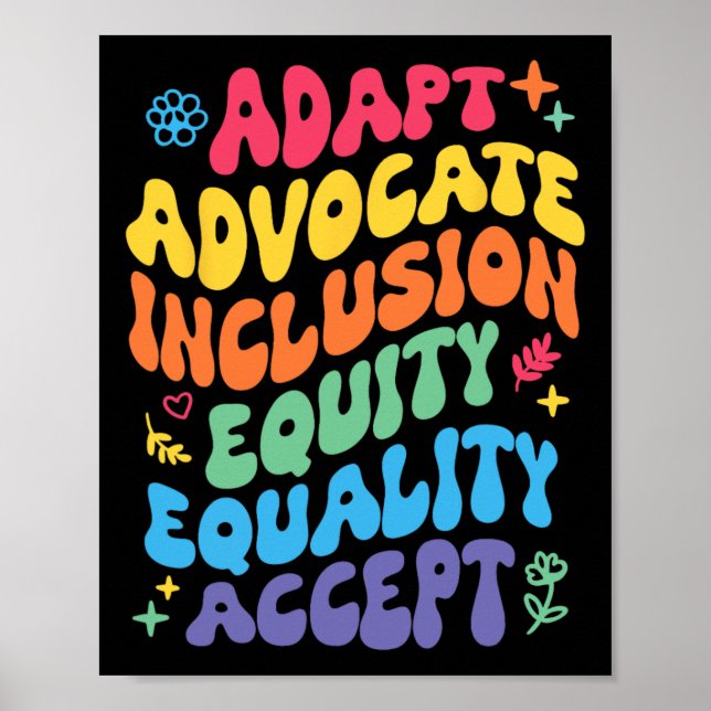 Groovy Adapt-förordar lika möjligheter för alla Poster (Framsidan)