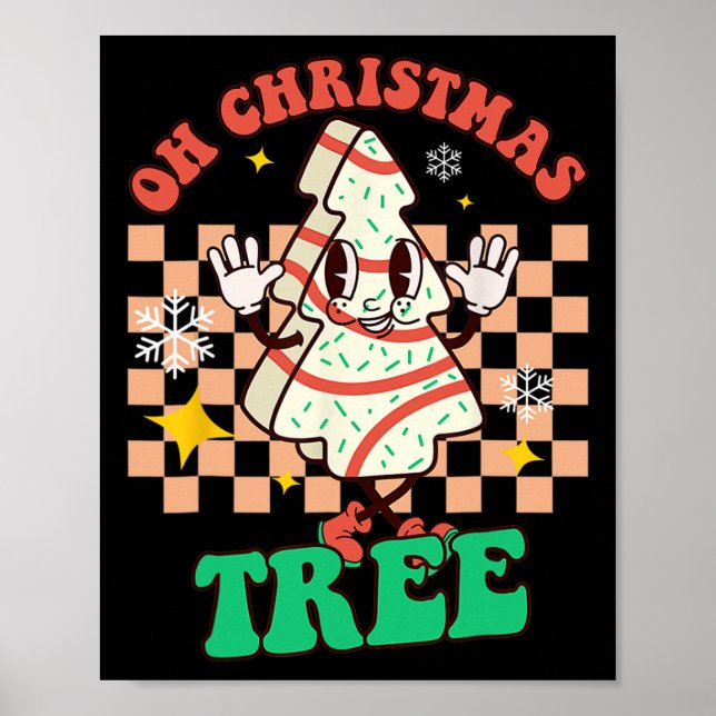 Groovy Ah Julgranstårta Debbie Becky Jen Ca Poster (Framsidan)