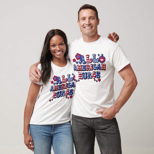 Groovy All American Nurse T Shirt (Unisex)