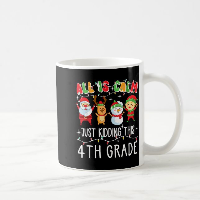 Groovy All Is Calm Just Kidding This Is 5th Grade  Kaffemugg (Höger)