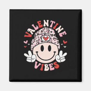 Groovy Alla Hjärtans Dag Vibes Alla Hjärtans Dag T Magnet