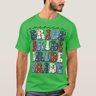 Groovy American Bride 4:e juli Girls Resa T Shirt