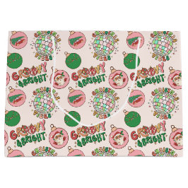 Groovy and Bright Pink and Green Retro Holiday