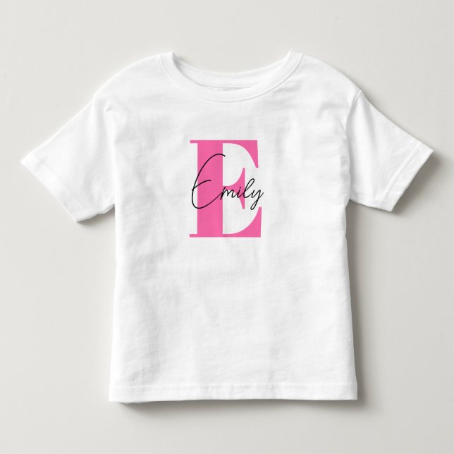 Groovy anpassad flicknamn för småbarns t-shirt  (Framsida)