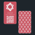 Groovy Anpassningsbar QR CODE Pub Bat mitzvah Rosa Tilläggskort<br><div class="desc">Kort för perfektens hölje som ska medfölja med en pub eller bat mitzvah inbjudan! Hand skapade konst åt dig med en stjärnan av David och mönster på baksidan! FULLT ANPASSADE! Klicka på "Anpassa" ovan om du vill redigera texten. Klicka på "Redigera med verktyg" om du vill justera typsnitt, färg och...</div>