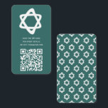 Groovy Anpassningsbar QR CODE Pub Bat mitzvah Teal Tilläggskort<br><div class="desc">Kort för perfektens hölje som ska medfölja med en pub eller bat mitzvah inbjudan! Hand skapade konst åt dig med en stjärnan av David och mönster på baksidan! FULLT ANPASSADE! Klicka på "Anpassa" ovan om du vill redigera texten. Klicka på "Redigera med verktyg" om du vill justera typsnitt, färg och...</div>