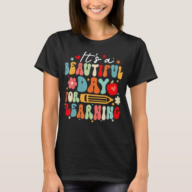 Groovy är en vacker dag för lärare t shirt (Framsida)