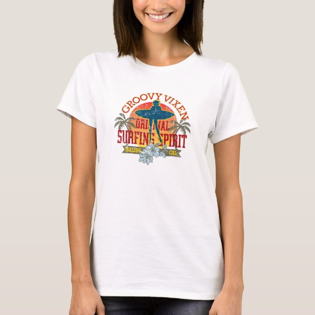Groovy argbiggasurfareflicka T T Shirt (Framsida)