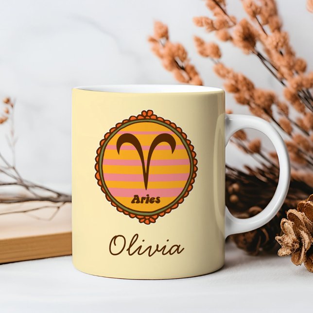 Groovy Aries Anpassad Kaffemugg (Skapare uppladdad)