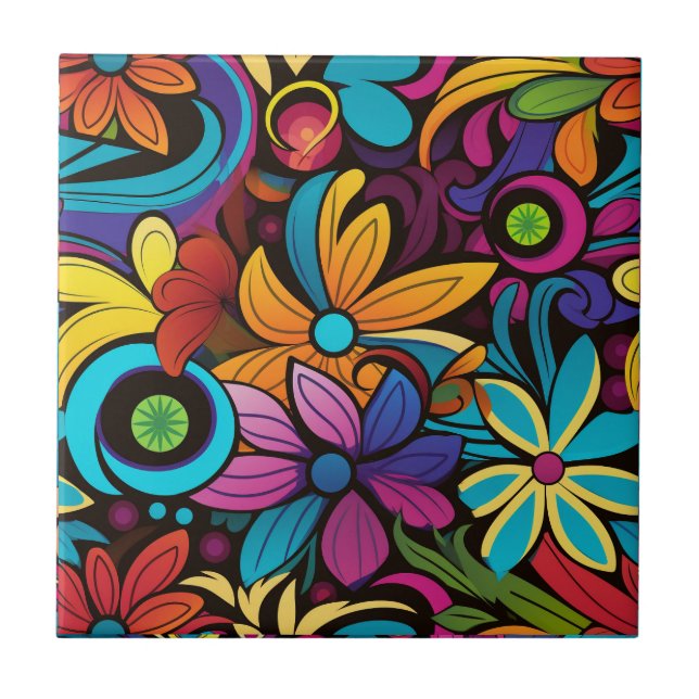 Groovy Art Ceramic Tile Kakelplatta (Framsidan)